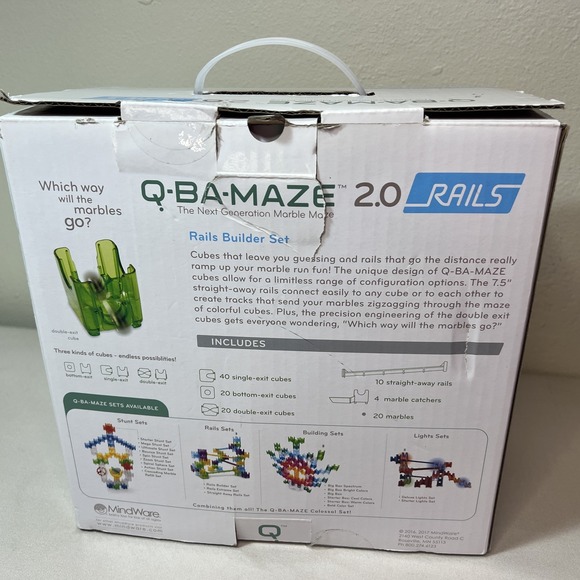 Q-Ba-Maze Marble 2.0 - Rails Builder Set missing OnePiece Of 114 pieces - Picture 12 of 14
